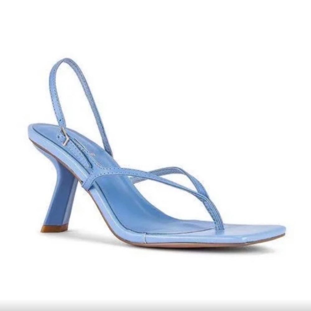 Alias Mae Walkiki Mule Heeled Sandal Slingback Strap Blue Leather